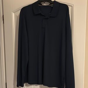 Perry Ellis Blue Polo Shirt Casual Knit